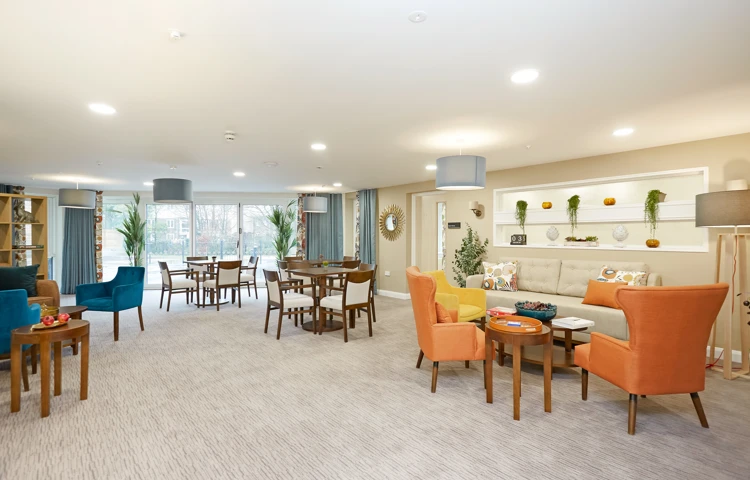 Bright, spacious and modern seating areas at Nonsuch Abbeyfield