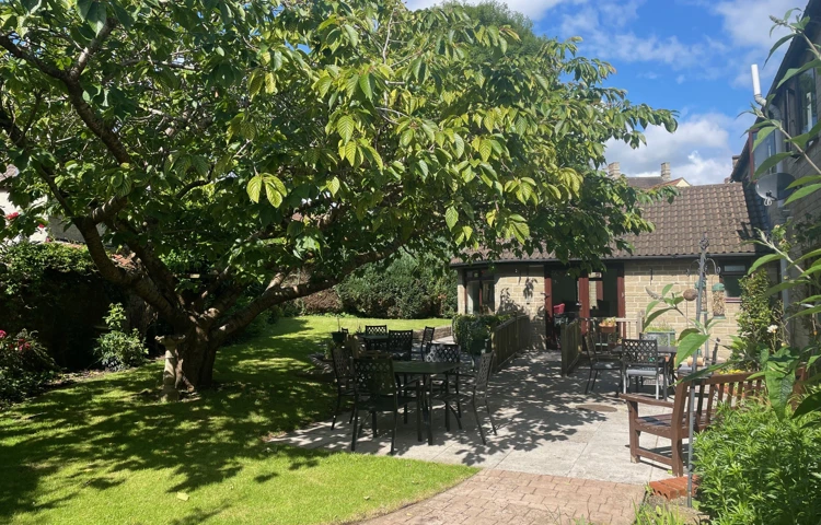 Garden and patio at Abbeyfield House, Chipping Sodbury BS37 6LB