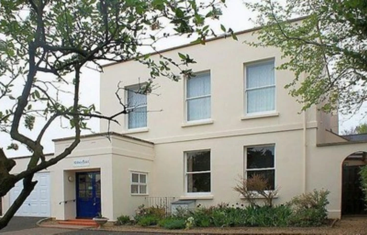 The front of Prestbury House, Cheltenham GL52 3DD