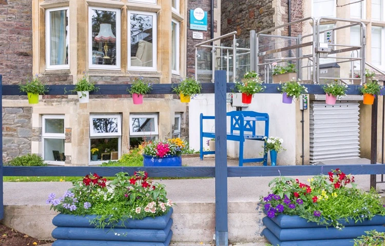 Planters at the front of Abbeyfield House, Bristol BS6 6YR