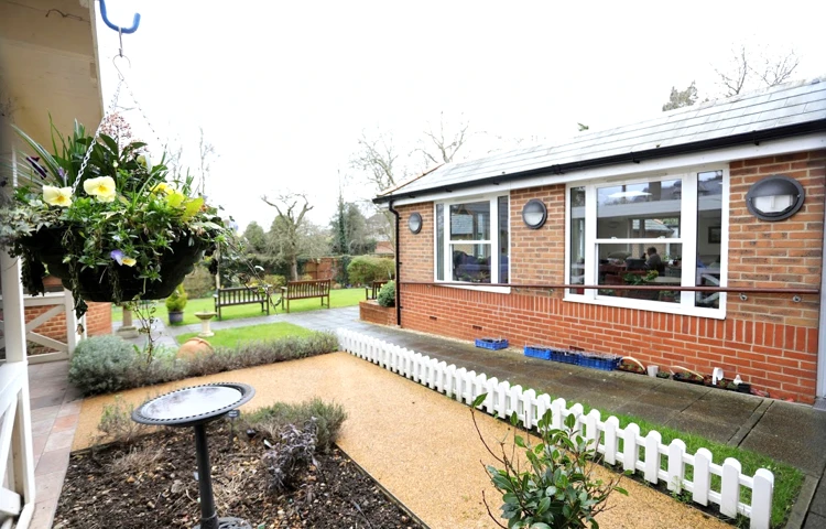 Outside view of Maitland House overlooking the garden