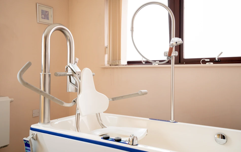 Modern assisted bathroom at Downing House