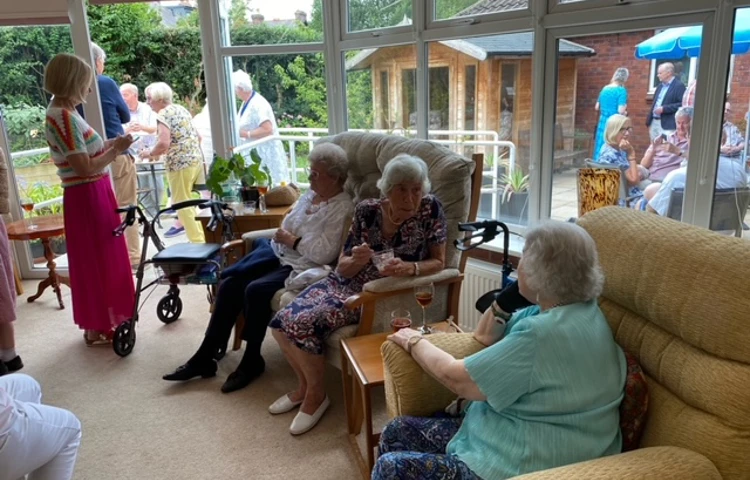 Our wonderful residents enjoying afternoon tea