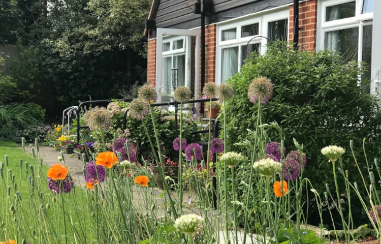 French doors open onto the garden