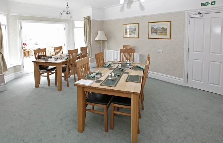 Dining room at Abbeyfield House, Colwyn Bay LL28 4RY