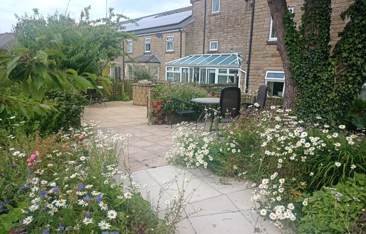 Patio At The Rear Of Abbeyfield House, Clitheroe, BB7 2NH