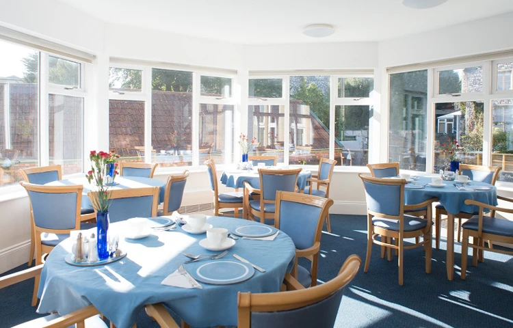 The dining room at Abbeyfield House, Bristol BS6 6YR
