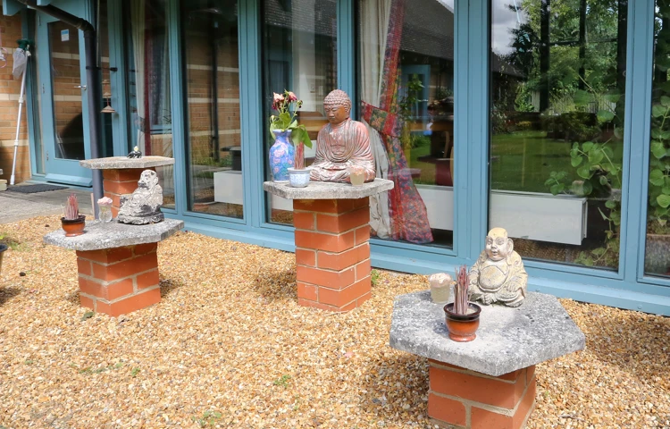External shrines at An Lac House, Cambridge CB1 3HN